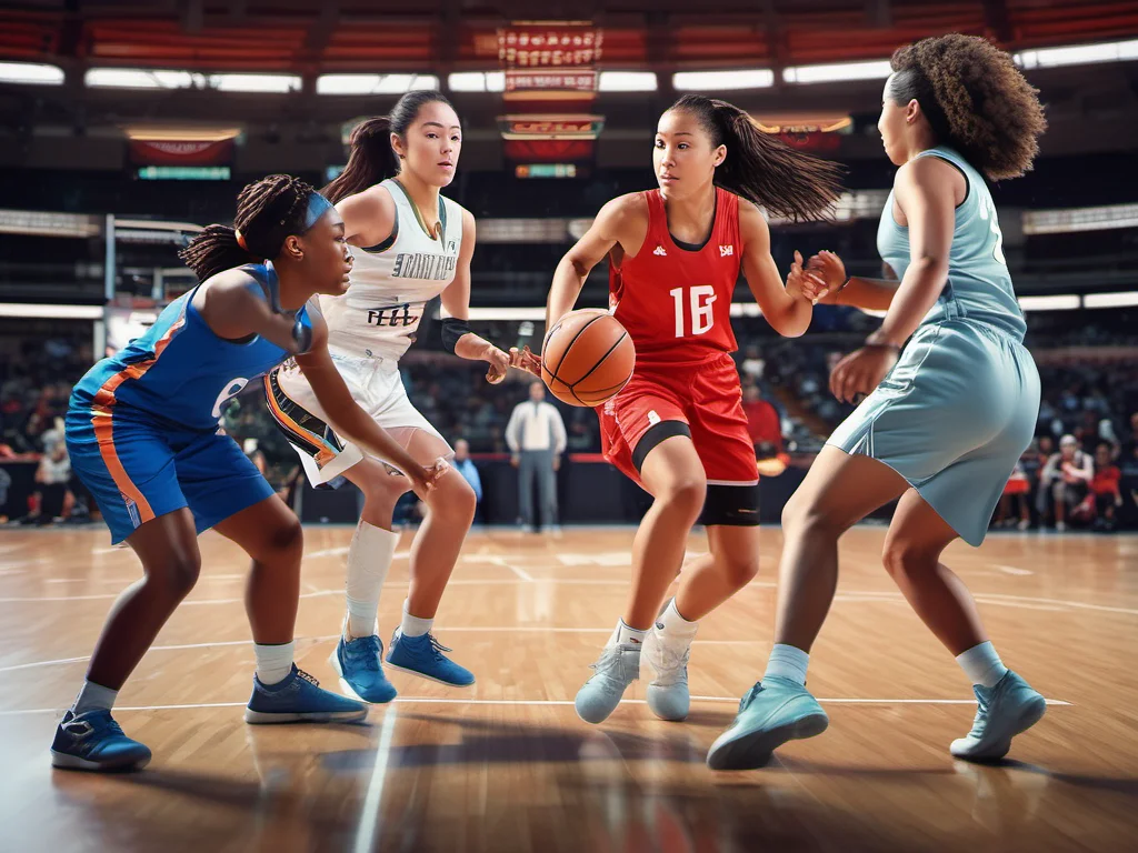 篮球赛前热身,WNBA巾帼英雄谁能主宰